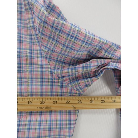 Lauren Ralph Lauren Shirt 15 1/2 Medium Pink Classic Fit Non Iron Plaid - Picture 5 of 11